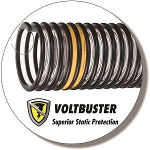 Tigerflex® VOLT Heavy Duty Food Grade Static Dissipative Polyurethane Material Handling Hose with Grounding Wire