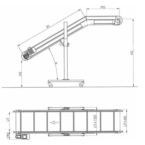 Inclined/Top Conveyor with PP/PA Modular Plastic Belt