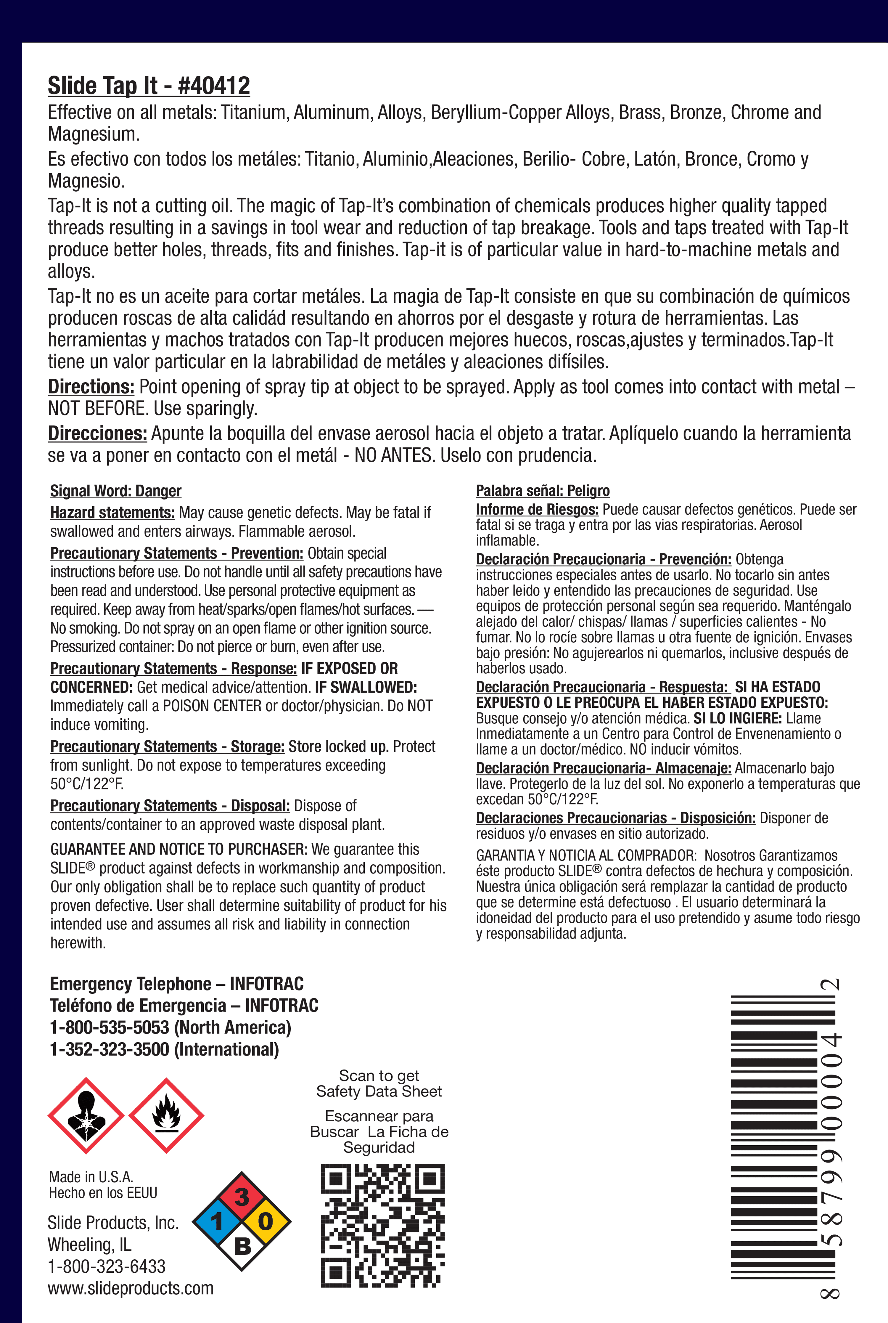SLIDE® 404 Tap-It! Tapping Fluid