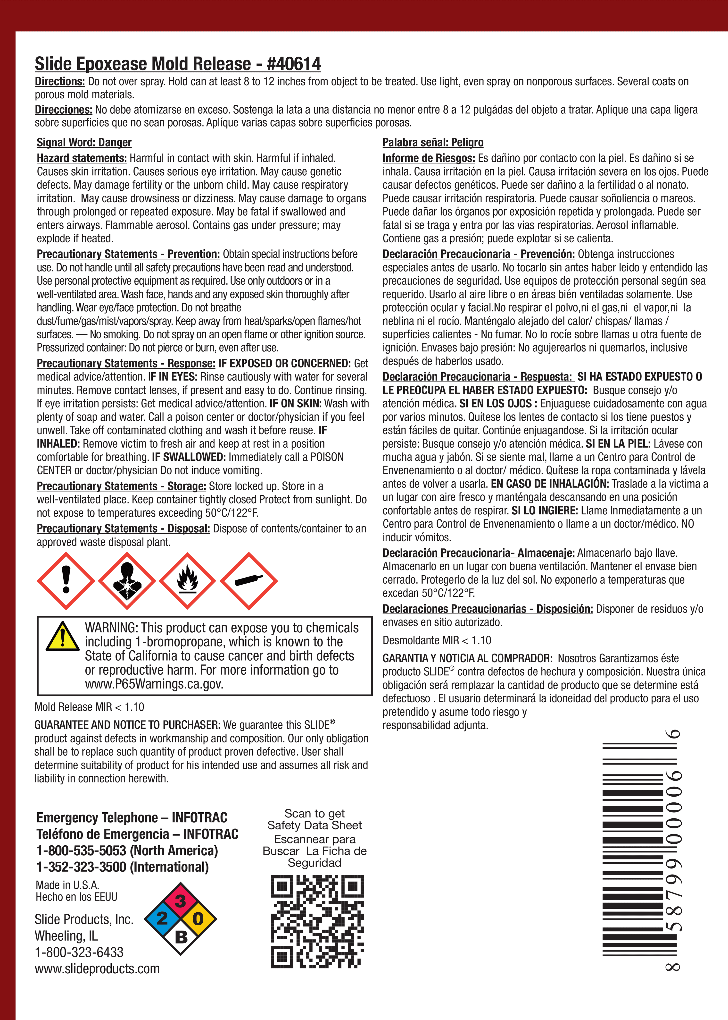 SLIDE® 40614 Epoxease Mold Release