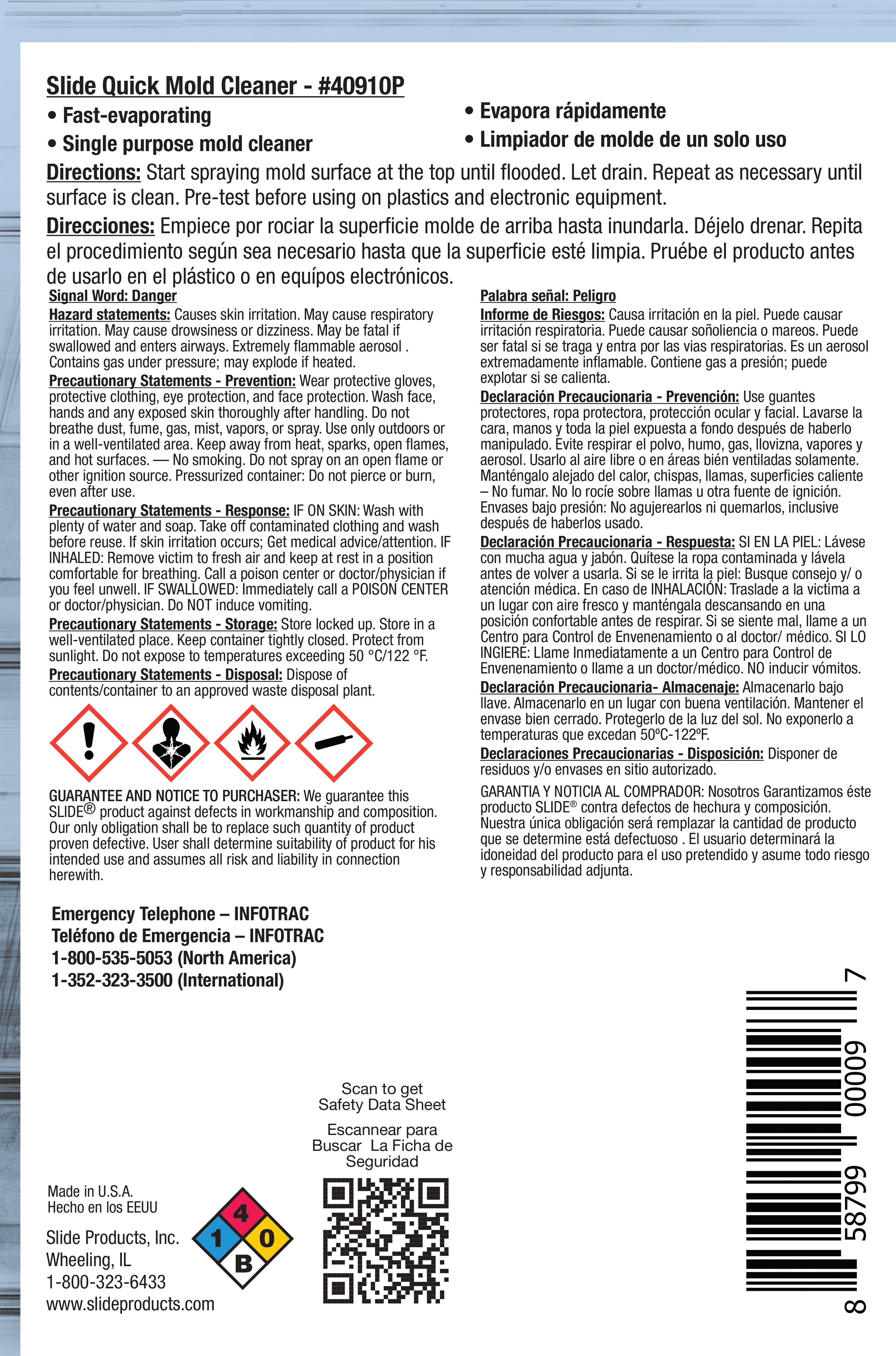 SLIDE® 40910P Quick Mold Cleaner