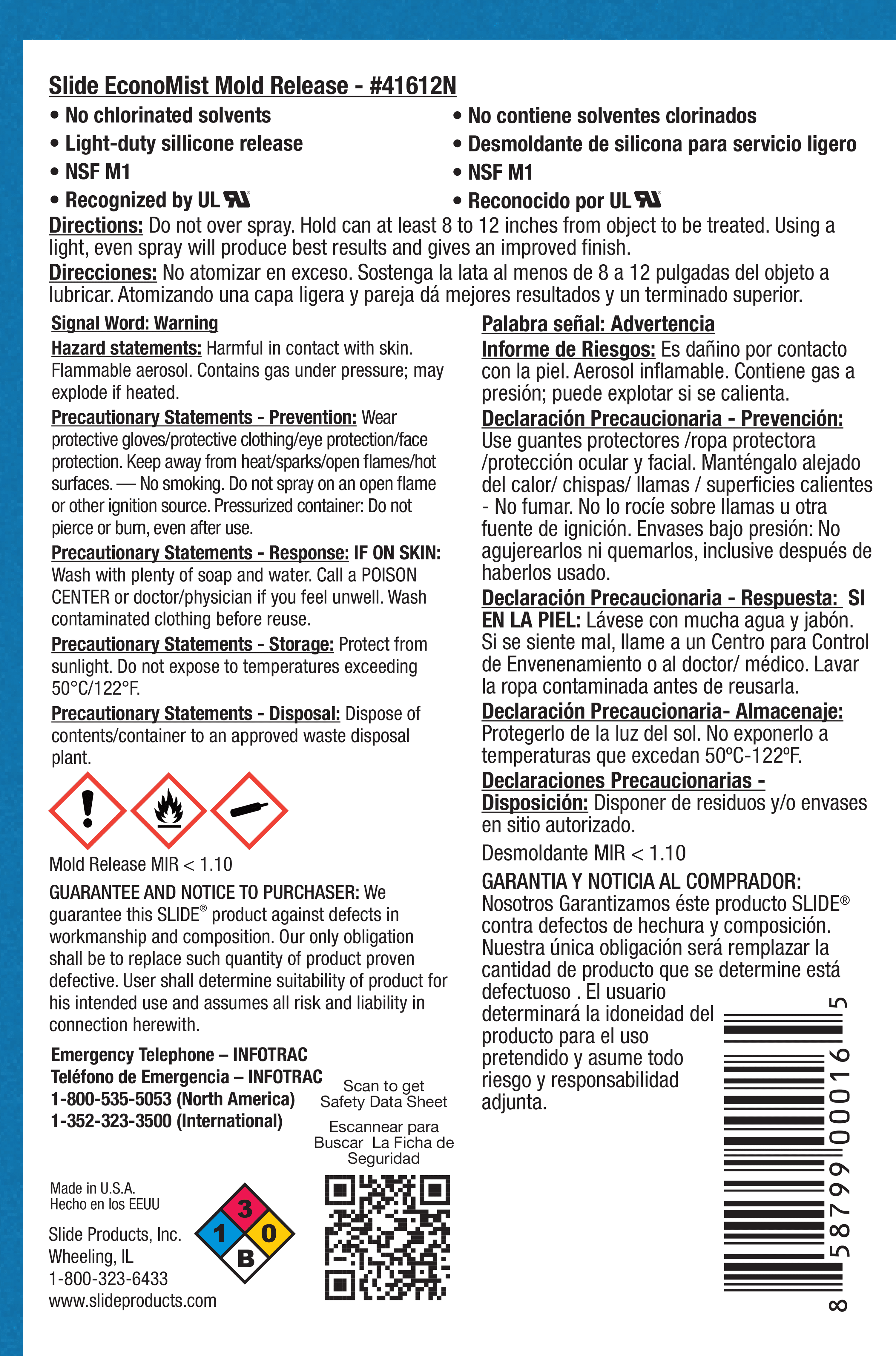 SLIDE® 41612N EconoMIST Mold Release