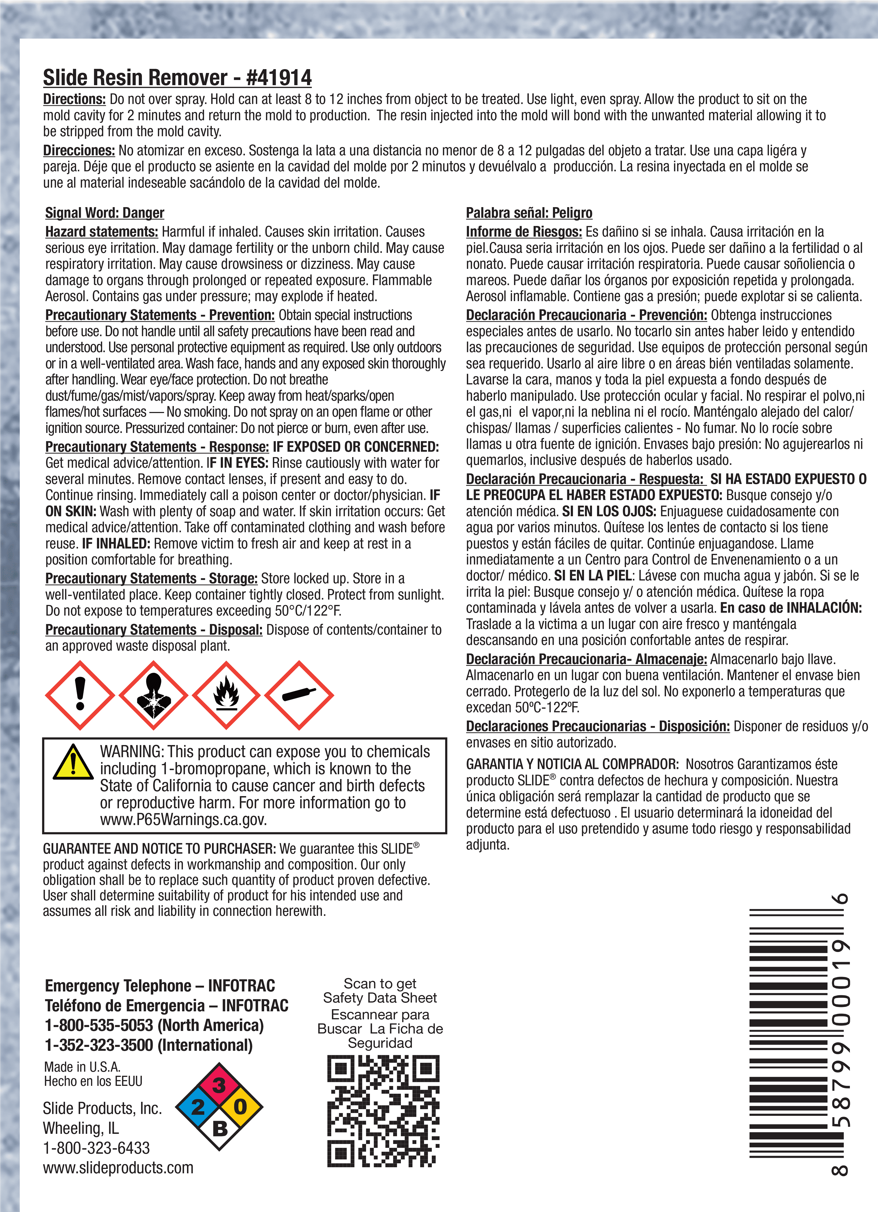 SLIDE® 41914 Resin Remover