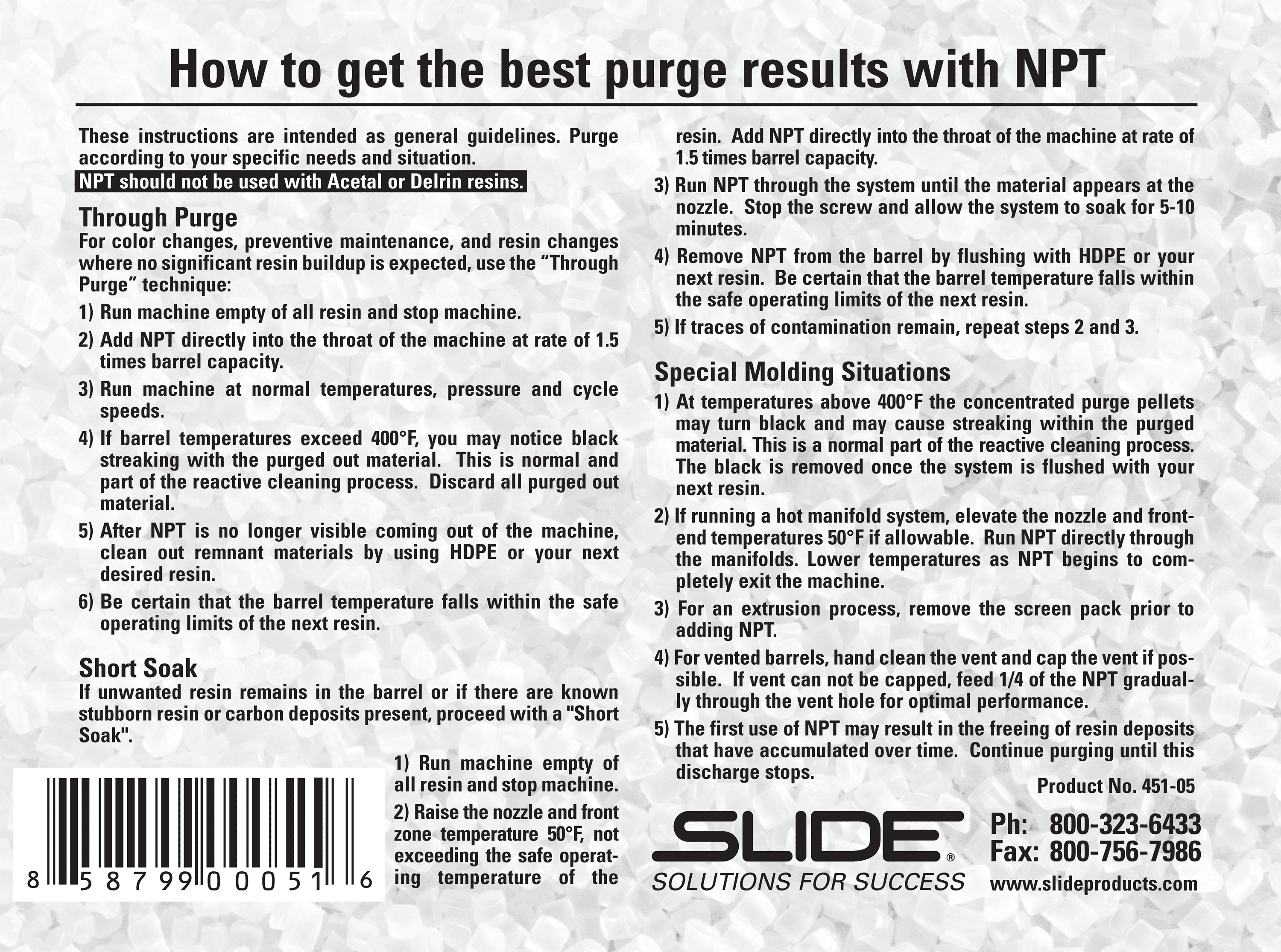 SLIDE® 451 N.P.T. NuPurge Technology Purging Compound