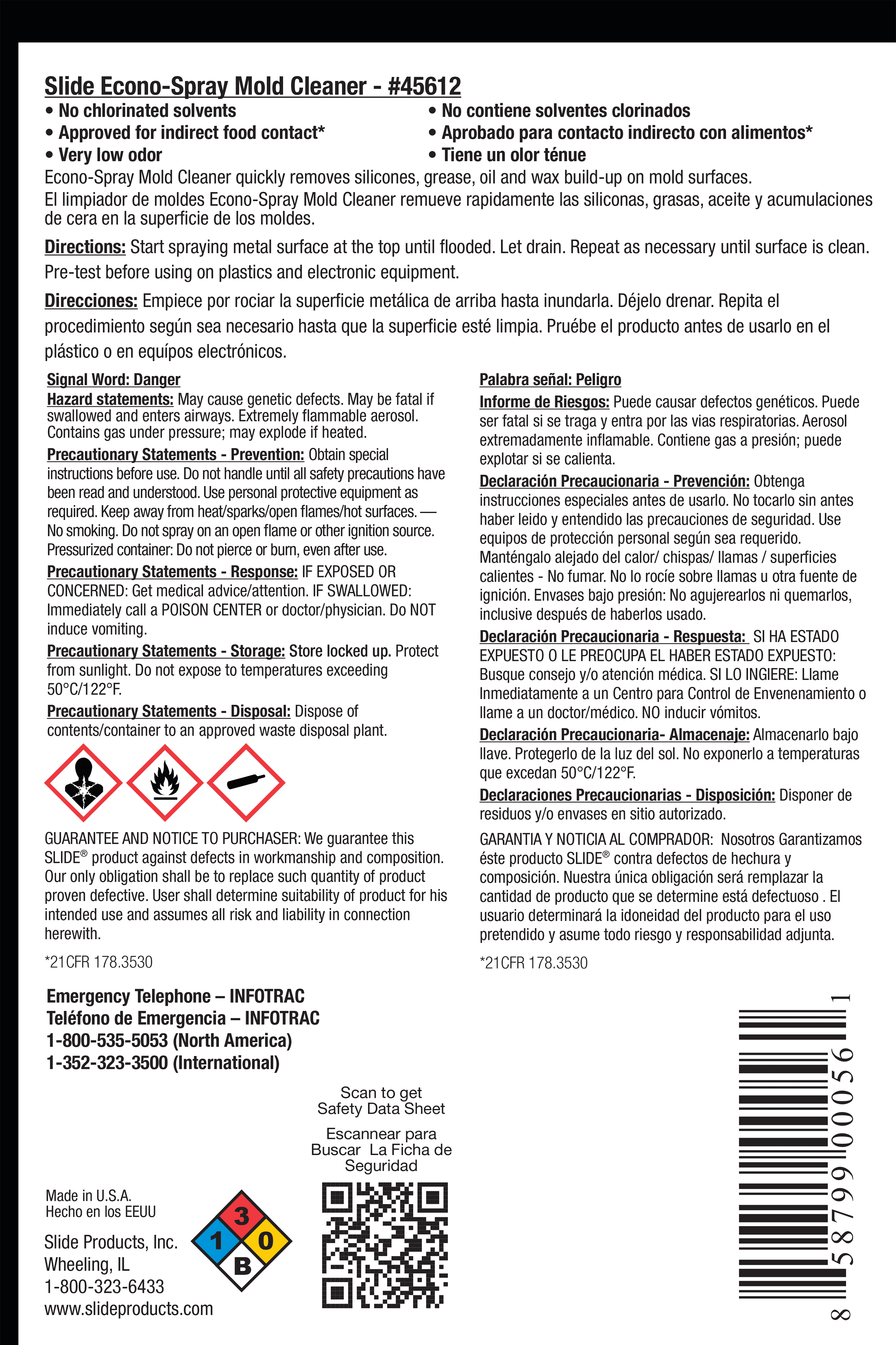 SLIDE® 45612 Econo-Spray Mold Cleaner