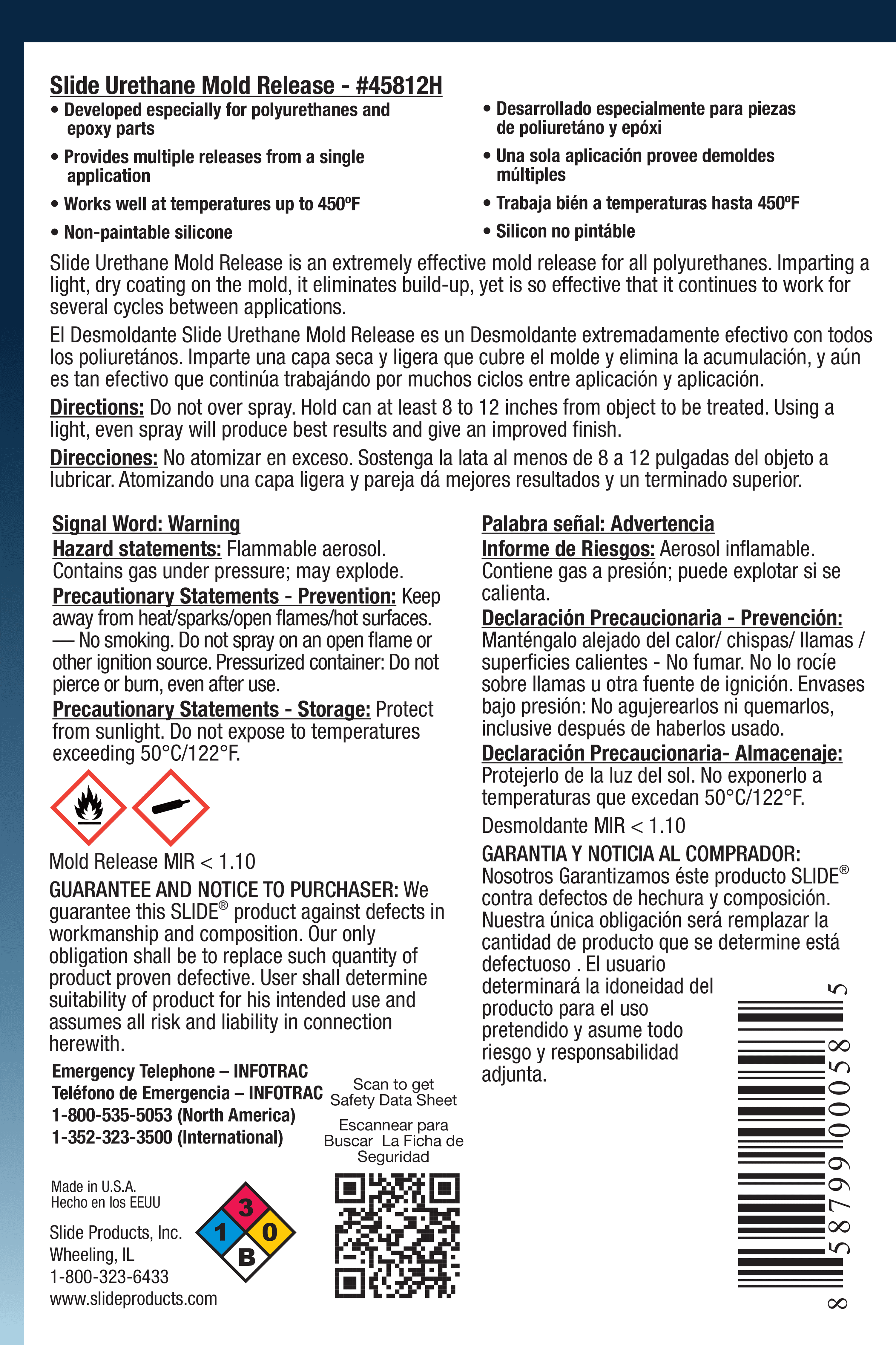 SLIDE® 45812H Urethane Mold Release
