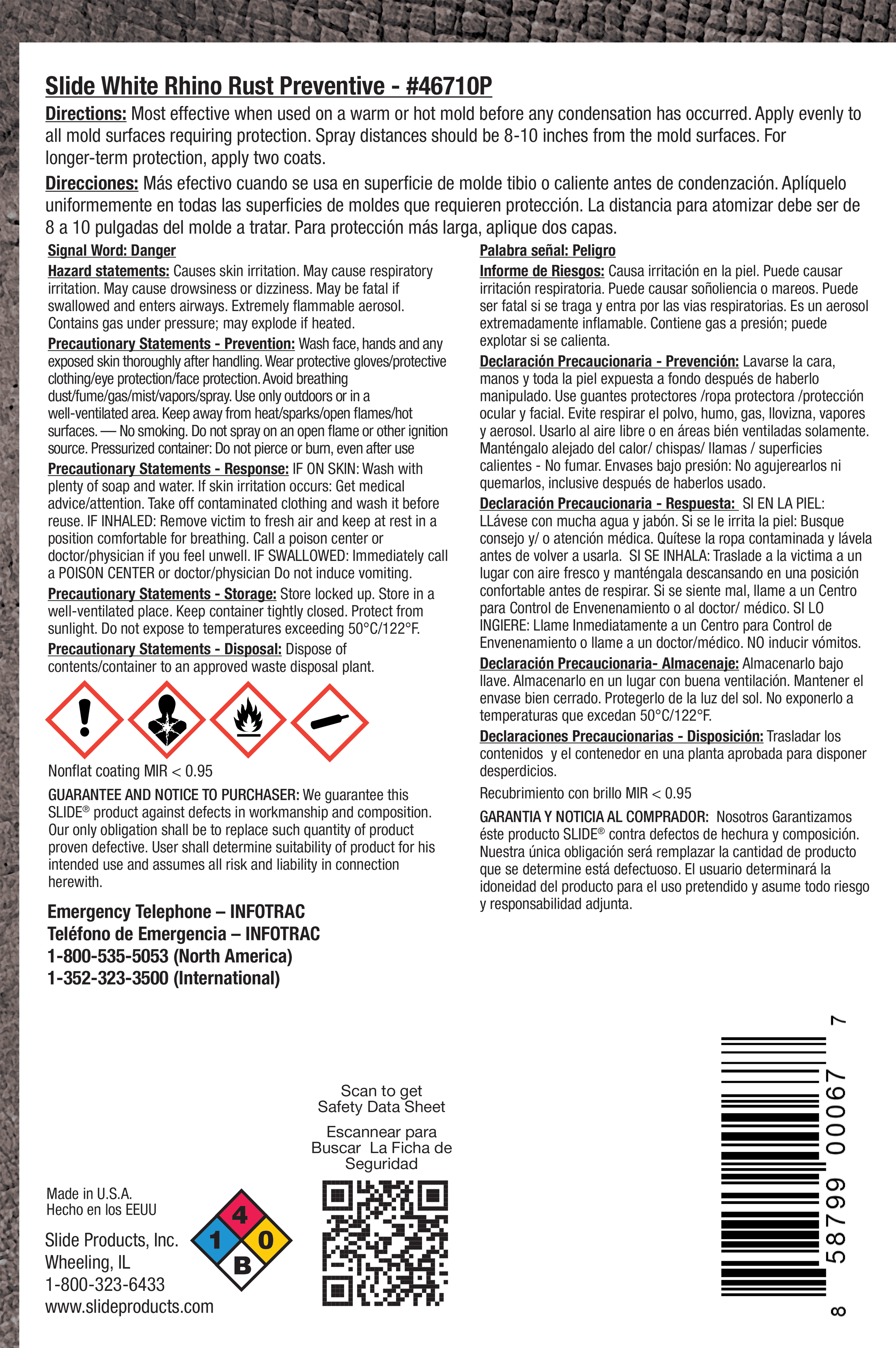 SLIDE® 46710P White Rhino Rust Preventive