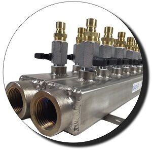 Compact Stainless Steel Manifold Assemblies with Mini Brass Ball Valves